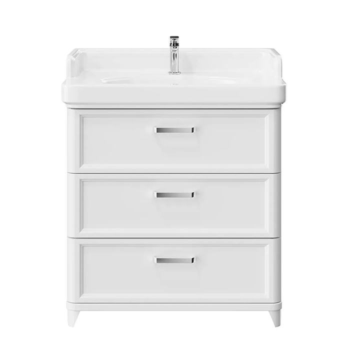 Kerama Marazzi Pompei Тумба напольная 80см, с 3 ящиками, цвет: белый глянцевый