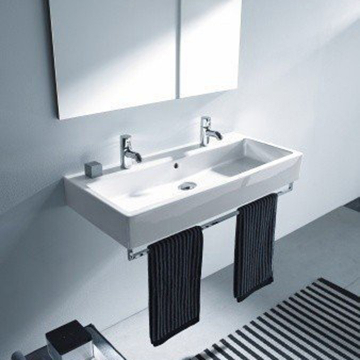 Duravit Vero Раковина подвесная, 100х47см, с 2 отв., c переливом, цвет: белый