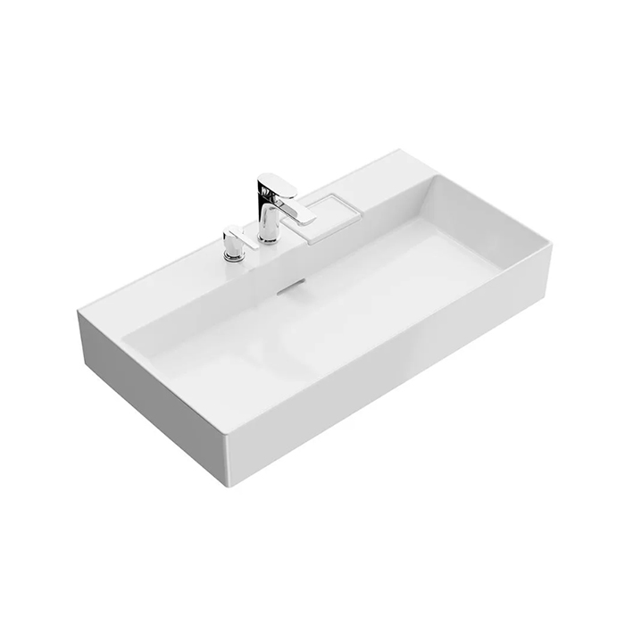 Kerama Marazzi Logica Раковина подвесная, 90х48см., с 2 отв., цвет: белый глянцевая
