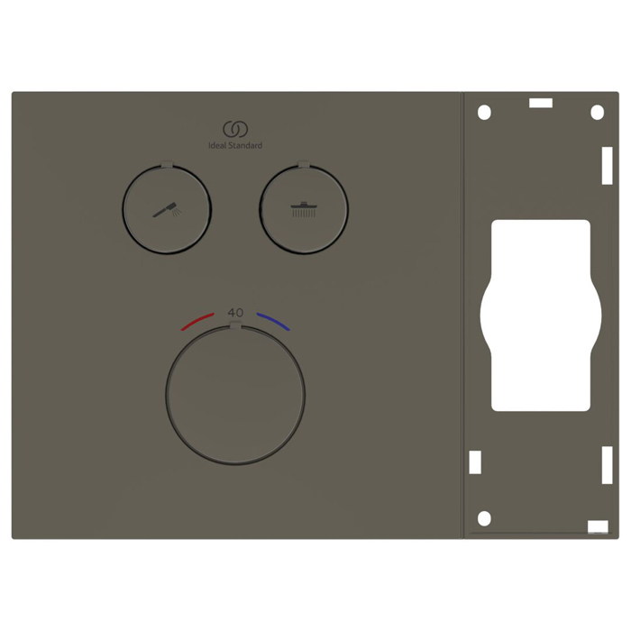 Ideal Standard Ceratherm Navigo Solos Смеситель для душа, встраиваемый, термостатический, цвет: PVD Magnetic Grey (Магнит)