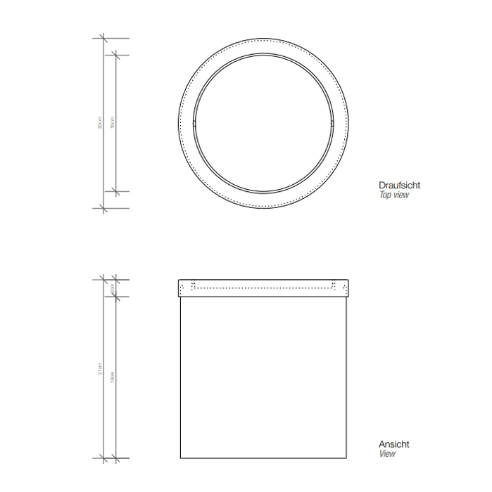 Decor Walther DW 125 Корзина для бумаги 20xh21см, с крышкой, напольная, цвет: черный матовый