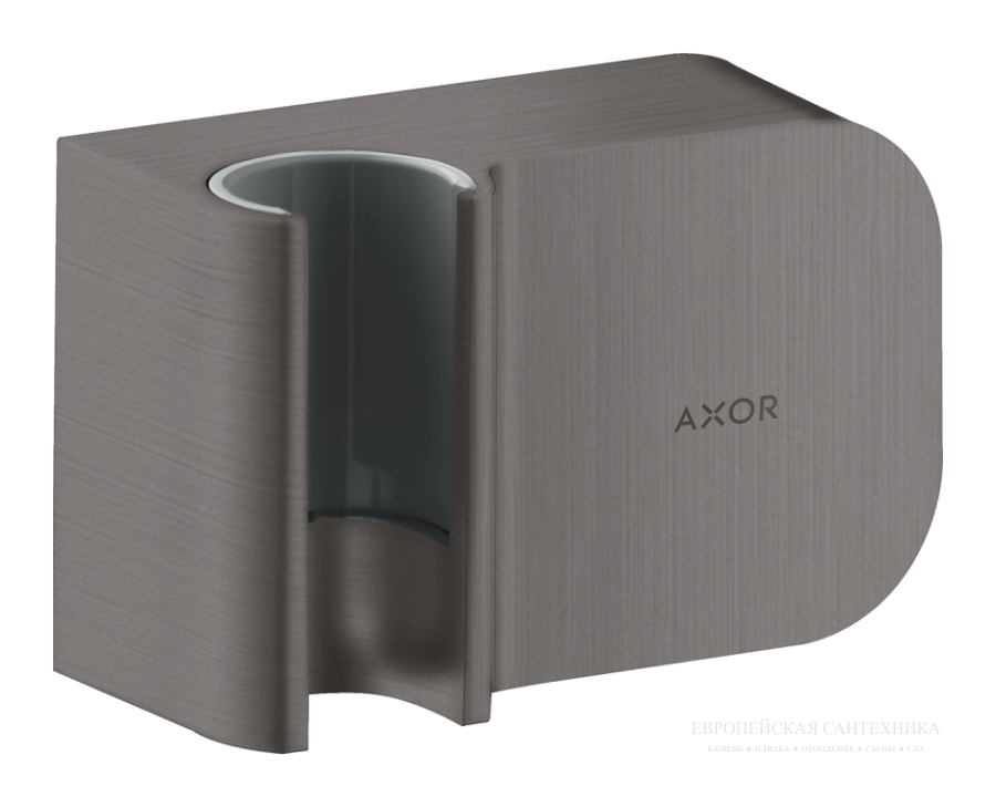 Держатель ручного душа AXOR One, шланговое подсоединение, металл, цвет: хром черный шлифованный
