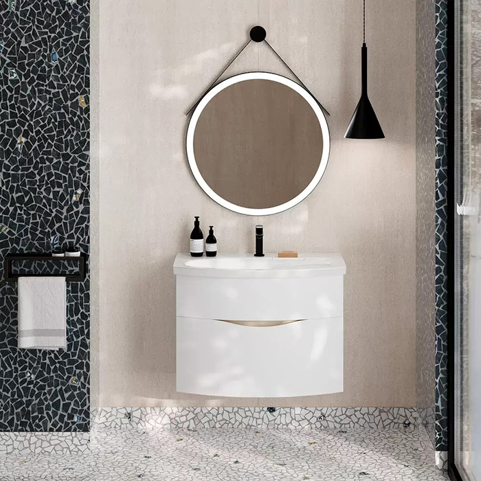 Kerama Marazzi Cono 70 Зеркало 70см, подвесное, цвет: черный матовый
