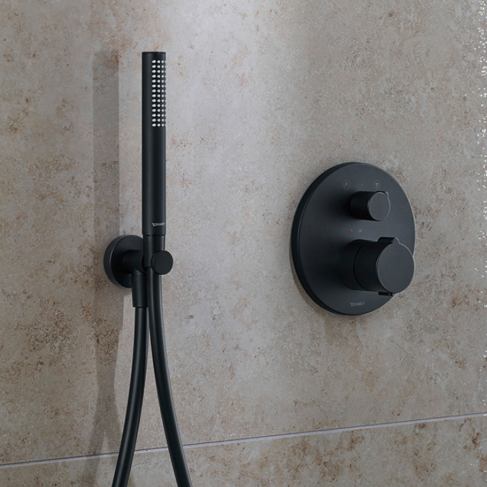 Duravit Shower Ручной душ, 1 режим: дождь, цвет: черный матовый