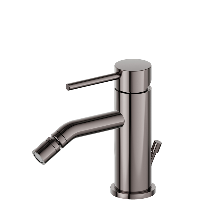 Смеситель для биде Newform XT, 1 отв., с донным клапаном, цвет: PVD gun metal