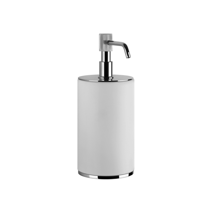 Дозатор для жидкого мыла настольный Gessi Venti20, цвет: белый, фурнитура хром