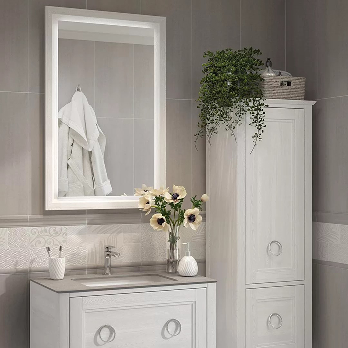 Kerama Marazzi Plaza Classic Зеркало 65x100см, цвет: белое матовое