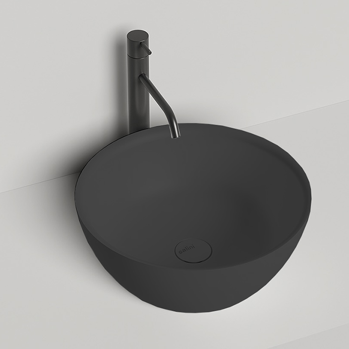 Salini Alda 02 Раковина 42.5х42.5х15.5см, накладная, без отв., S-Sense, цвет: RAL9005