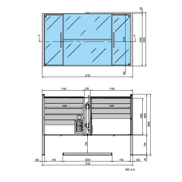 Effegibi Logica Spa Filo Сауна&Хаммам 373x250x217см, угловая SX, цвет: Stone