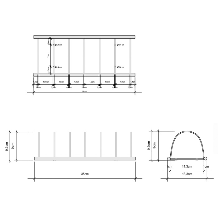Decor Walther DW 221 Полотенцедержатель, 35см, цвет: черный матовый