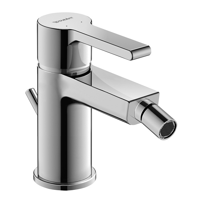 Смеситель для биде Duravit B.2, 1 отв., с донным клапаном, излив 127мм, цвет: хром
