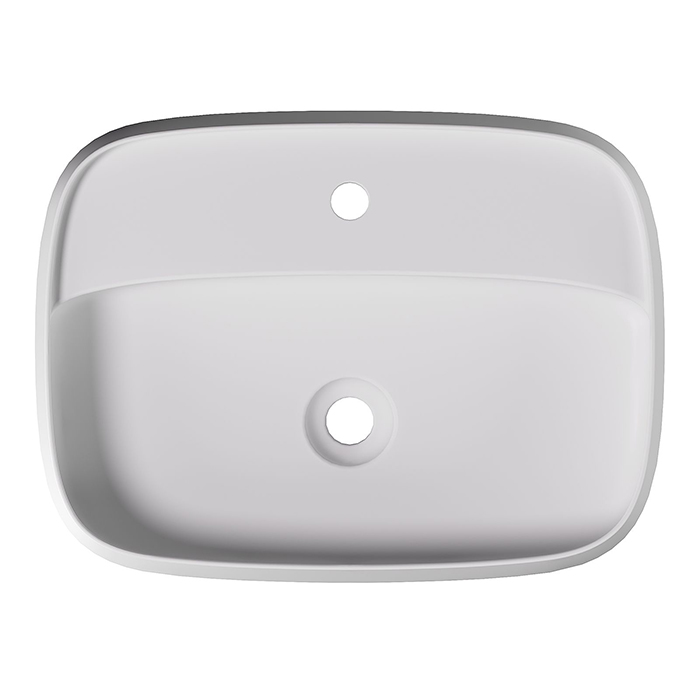 Alice Nur Plan Раковина 60x45x15см, накладная, 1 отв., цвет: белый матовый