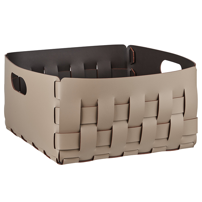 Корзинка ADJ Bottega, 35x35xH20 см, цвет: капучино/шоколад