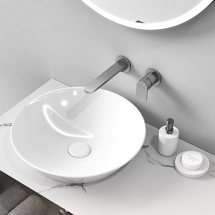 Kerama Marazzi Siara Смеситель для раковины, с внутренней частью, цвет: нержавеющая сталь