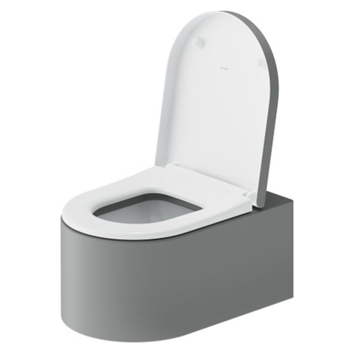 Duravit Millio Унитаз подвесной, 37х57см, декор "Smooth", крепление в компл., цвет: светло-серый матовый