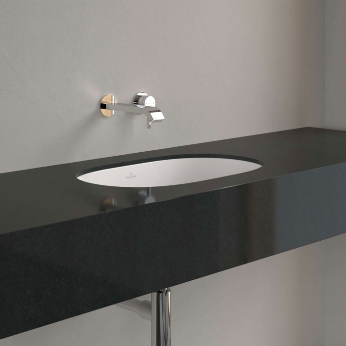 Villeroy&Boch O.novo Раковина встраиваемая под столешницу 53x32см, с переливом, CeramicPlus, цвет: альпийский белый