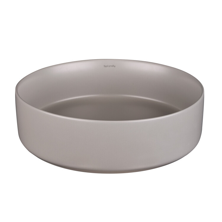 Раковина Splendy Bliss, шгв 405×405×120, отверстия для смесителя-отсутствуют, цвет: серый матовый — BL10540T0NDM