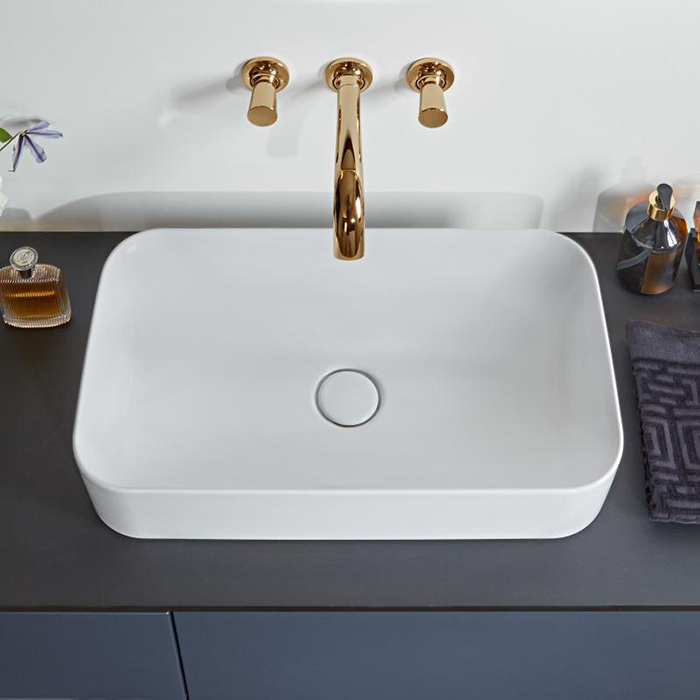 Villeroy&Boch Finion Раковина накладная 60х35х11.5см, без отв., CeramicPlus, цвет: белый