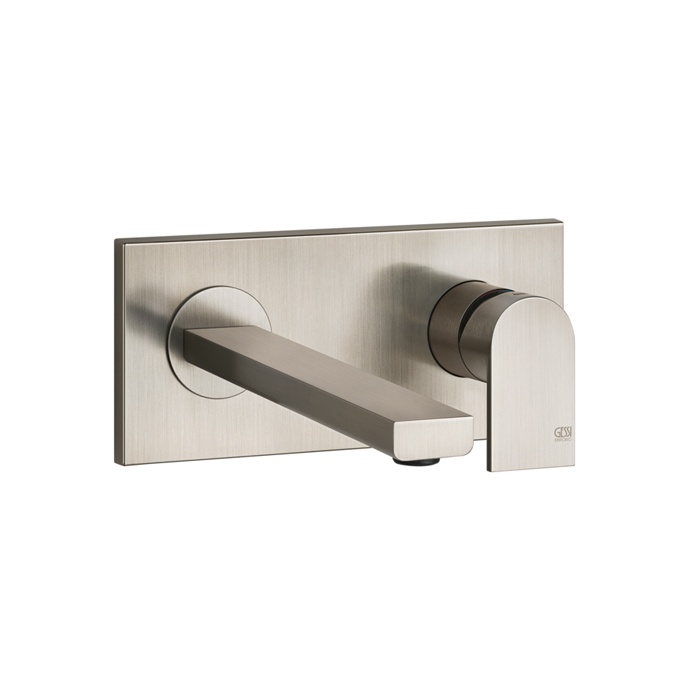 Смеситель для раковины Gessi Emporio Via manzoni, встраиваемый, излив: 14,8см, цвет: Finox Brushed Nickel