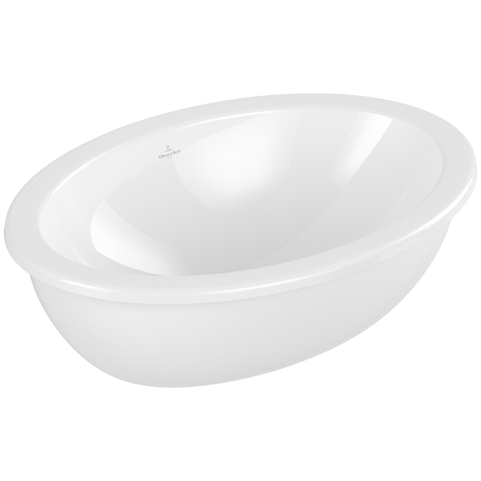 Раковина Villeroy&Boch Loop&Friends встраиваемая 56х38х22см, без отв., с переливом, цвет: альпийский белый