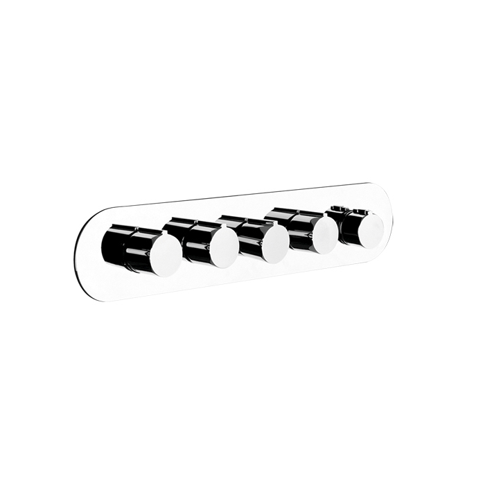 Gessi Tondo Welliness Смеситель для душа, встраиваемый, термостатический, внешняя часть, на 4 выхода, цвет: хром