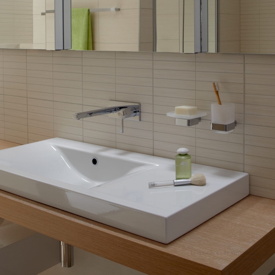 Мыльница Emco Loft, 120 × 54 мм, настольная, стекло, хром
