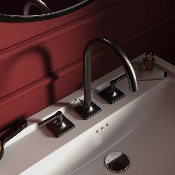 Ideal Standard Joy Neo Смеситель для раковины, на 3 отв., с донным клапаном, цвет: PVD Magnetic Grey