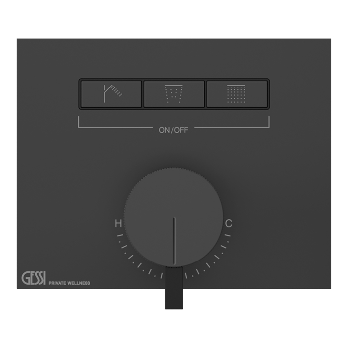 Смеситель для душа Gessi Hi-Fi, с включением до 3 источников одновременно, внешняя часть, цвет: black XL