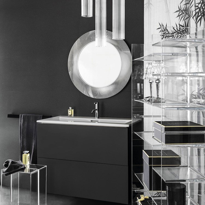 Laufen Kartell Зеркало круглое d=78см, настенное, без подсветки, цвет: серебряный