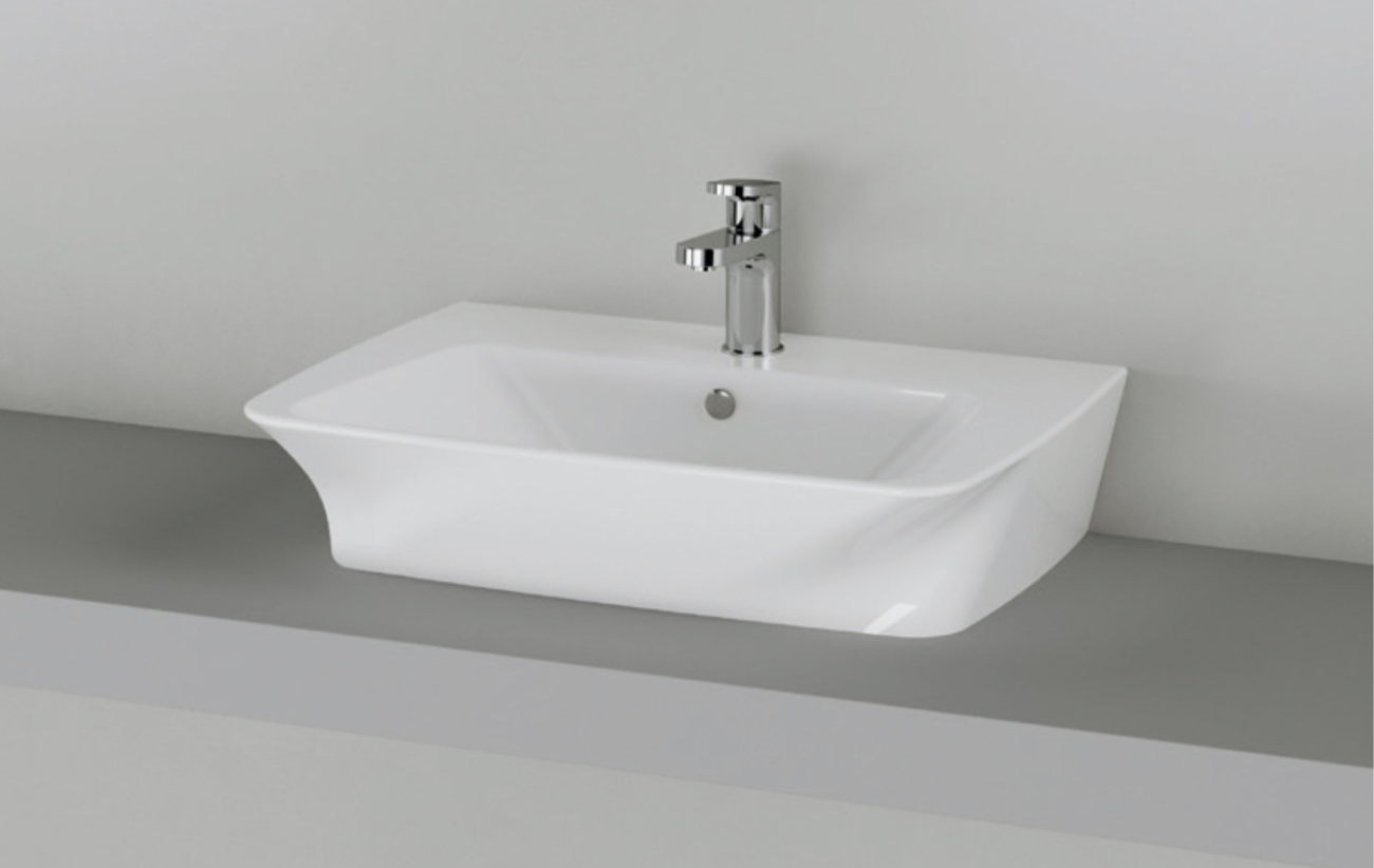 Раковина Azzurra Hera 63х43х14.5 см, 1 отв., подвесная, цвет: белый