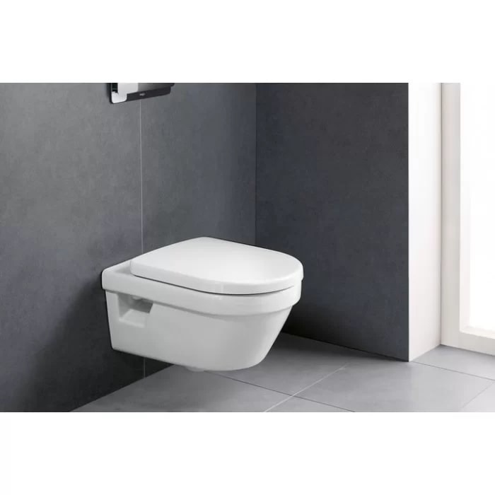 Villeroy&Boch Architectura Унитаз 37х53х33см, подвесной, безободковый, в комплекте сиденье c микролифтом, цвет: альпийский белый