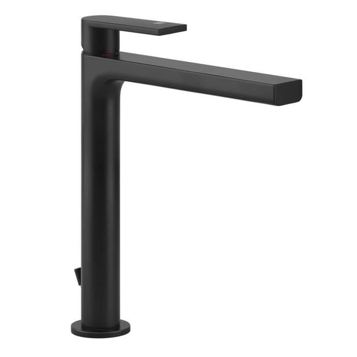 Смеситель для раковины Gessi Emporio Via manzoni, на 1 отв, высокий, с донным клапаном, цвет: Black XL