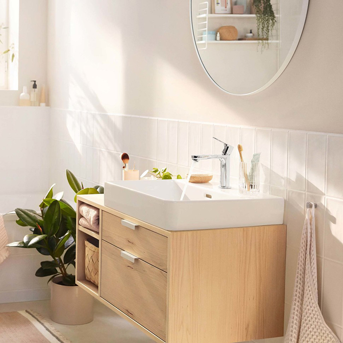 Смеситель для раковины Hansgrohe Rebris S, 1 отв., с донным клапаном, цвет: хром