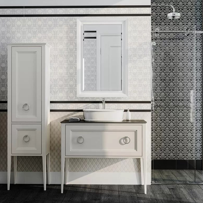 Kerama Marazzi Plaza Classic Зеркало 65x100см, цвет: белое матовое