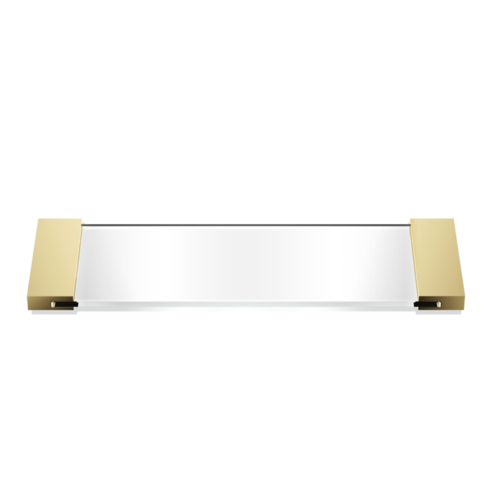 Лоток Decor Walther Classic Tab 34 универсальный 34x12см, прозрачное стекло, настольный, цвет: золото
