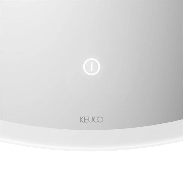 Keuco Зеркало с подсветкой круглое D800мм с регулировкой тона, с обогревом, IP 44, рама по периметру: матовый сенсорный датчик