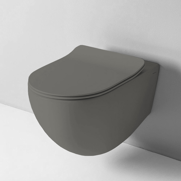 Artceram File 2.0 Унитаз подвесной 36х52см, безободковый, турбо смыв the.reel, saniglaze, цвет: grigio oliva