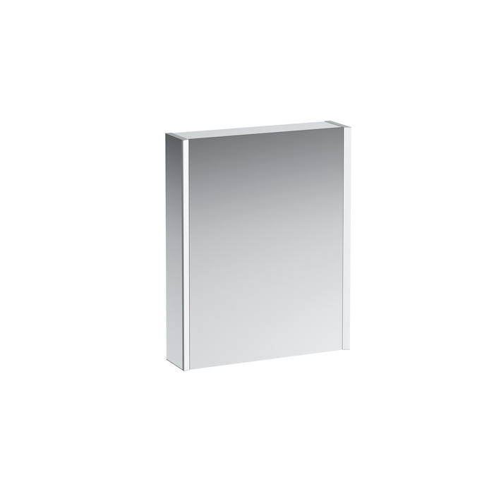 Laufen Frame Зеркальный шкаф 60x75см, LED-подсветка, сенсор, алюминий, 1 дверь, 2 розетки