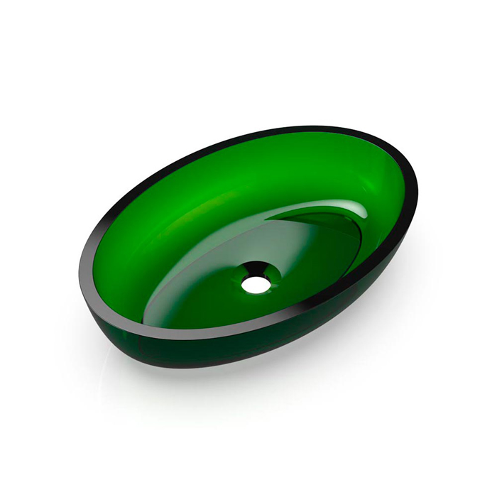 Knief Oval Shape Раковина накладная 55x37x13см, без отв., из полимерного материала, цвет: Aventurin # 080