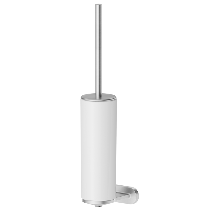 Туалетный ерш Newform Accessori tondi, подвесной, белая керамика, цвет: PVD brushed stainless steel