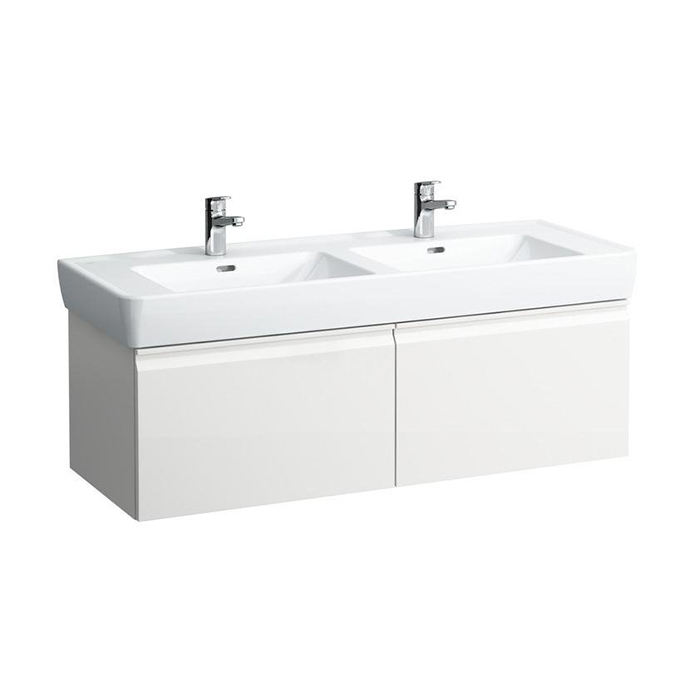 Laufen Pro Тумба с раковиной, 122x45x39см, 2 выдв ящика, цвет: белый глянцевый