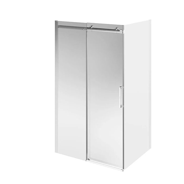 Kerama Marazzi Cristallo Душевая дверь 120х210см, раздвижная с функцией soft close, цвет: брашированный никель