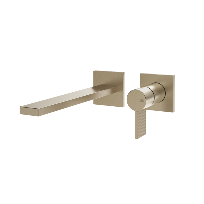 Внешняя часть Gessi Inverso  Diamantato настенного смесителя для раковины, цвет: Finox Brushed Nickel