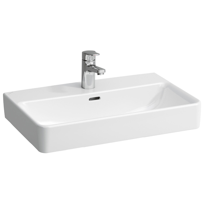 Laufen Pro S Раковина55х38х9,5 см,подвесная/накладная с 1 отв. под смеситель по центу, c переливом, цвет: белый
