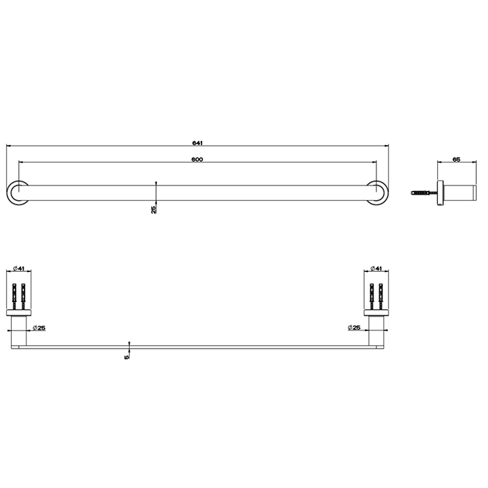 Gessi Emporio accessories Полотенцедержатель, 60 см, цвет: Black XL