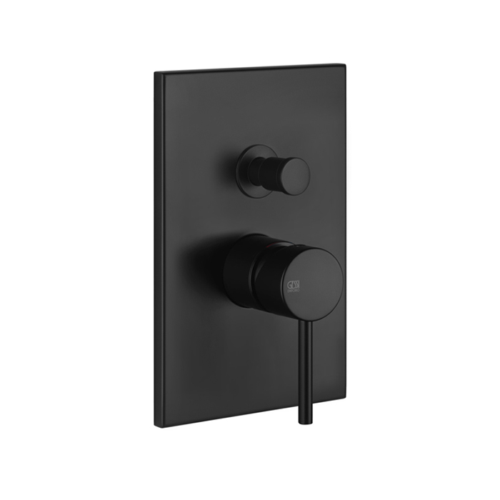 Смеситель для душа Gessi Emporio Via tortona, встраиваемый, на 2 выхода, с переключателем ванна-душ, цвет: Black XL