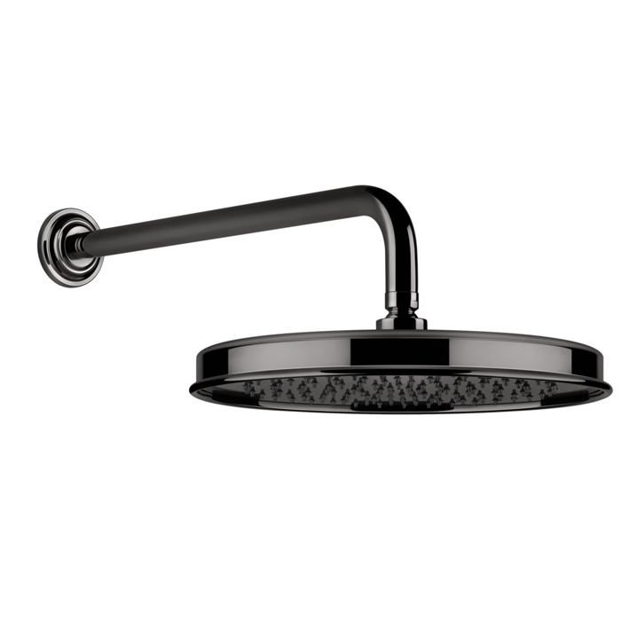 Верхний душ Gessi Venti20 Ø32.8см, с настенным держателем 38.9см, цвет: Black Metal PVD
