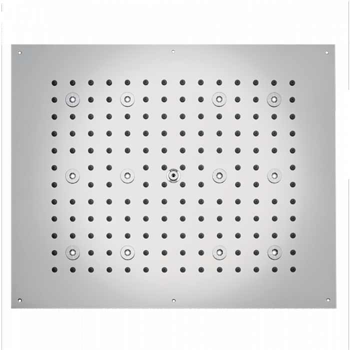 Верхний душ BOSSINI DREAM-RECTANGULAR 570x470 мм, с 12 LED (белый), блок питания/управления, цвет: хром