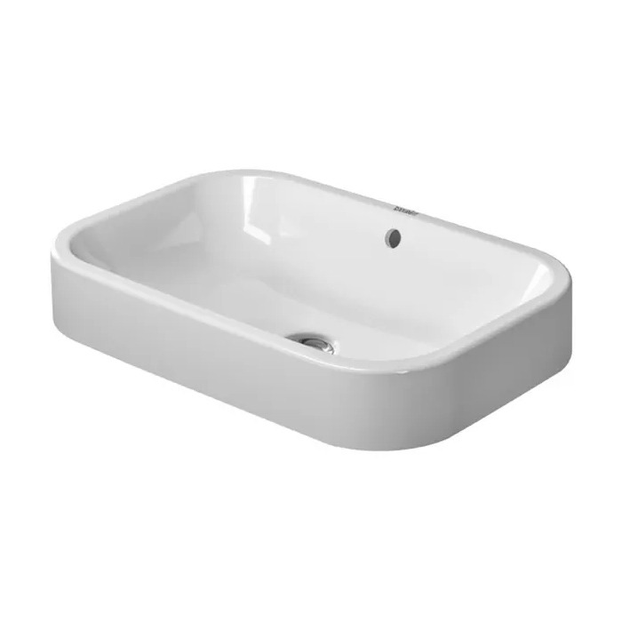 Duravit Happy D.2 Раковина 60х40см, накладная, без отв., со слив-переливом, с креплением, цвет: белый