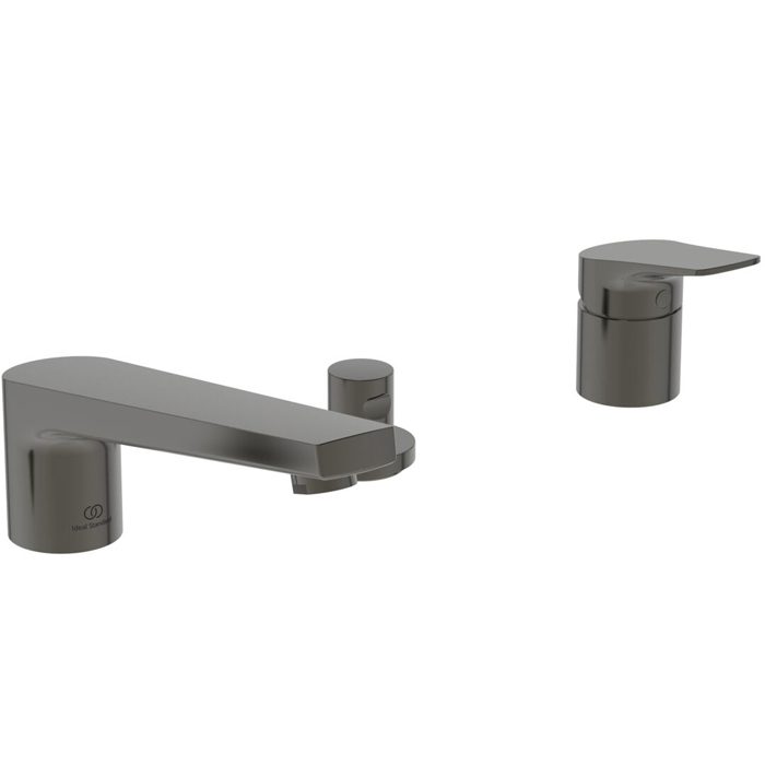 Ideal Standard La Dolce Vita Смеситель для ванны, на 4 отв., с ручным душем, шланго для душа 175см, цвет: PVD Magnetic Grey